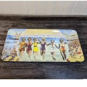 Born To Be Wild Plastic Beach/Vintage Themed Platter
